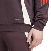 adidas Bayern Munich Track Sweat à Capuche 2024-2025 Bordeaux Rouge Blanc