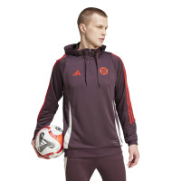 adidas Bayern Munich Track Sweat à Capuche 2024-2025 Bordeaux Rouge Blanc