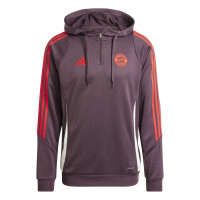 adidas Bayern München Track Hoodie 2024-2025 Bordeauxrood Rood Wit