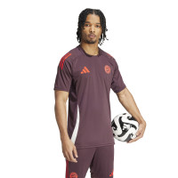 adidas Bayern Munich Maillot d'Entraînement 2024-2025 Bordeaux Rouge Blanc