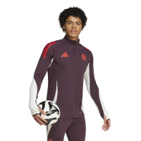 adidas Bayern Munich Survêtement 1/4-Zip 2024-2025 Bordeaux Blanc Rouge