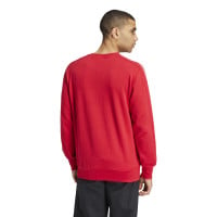 adidas Manchester United DNA Sweat-Shirt 2024-2025 Rouge Blanc