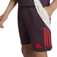 adidas Bayern Munich Short d'Entraînement 2024-2025 Enfants Bordeaux Rouge Blanc