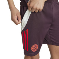 adidas Bayern Munich Short d'Entraînement 2024-2025 Enfants Bordeaux Rouge Blanc