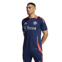 adidas Manchester United Ensemble Training 2024-2025 Bleu Foncé Rouge Argenté