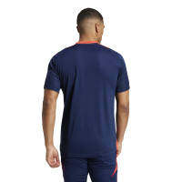 adidas Manchester United Maillot d'Entraînement 2024-2025 Bleu Foncé Rouge Argenté