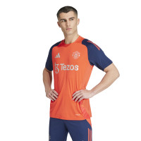 adidas Manchester United Maillot d'Entraînement 2024-2025 Rouge Bleu Foncé Argenté