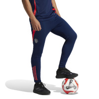 adidas Manchester United Trainingsbroek 2024-2025 Donkerblauw Rood Zilver