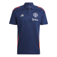 adidas Manchester United Polo 2024-2025 Bleu Foncé Rouge Blanc