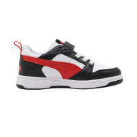 Baskets PUMA Rebound V6 Low AC+ pour enfants, blanches et noires