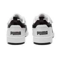 Baskets PUMA Rebound V6 Low AC+ pour enfants, blanches et noires