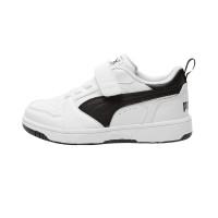 Baskets PUMA Rebound V6 Low AC+ pour enfants, blanches et noires