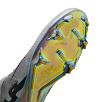 Nike Zoom Mercurial Superfly 9 Elite Gazon Naturel Chaussures de Foot (FG) Gris Noir Rose