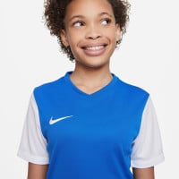 Maillot de football Nike Tiempo Premier II pour enfant, bleu et blanc