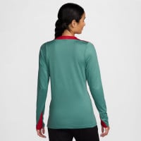 Nike Liverpool Strike Trainingspak 1/4-Zip 2024-2025 Dames Groen Zwart Rood