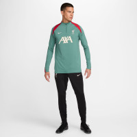 Nike Liverpool Strike Trainingstrui 1/4-Zip 2024-2025 Groen Rood