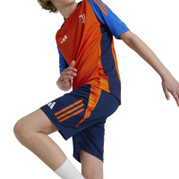 adidas Juventus Short d'Entraînement 2024-2025 Enfants Bleu Foncé Orange Blanc