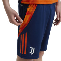 adidas Juventus Short d'Entraînement 2024-2025 Enfants Bleu Foncé Orange Blanc