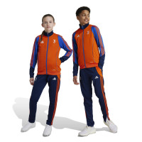 adidas Juventus Trainingspak Full-Zip 2024-2025 Kids Oranje Donkerblauw Blauw Wit