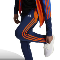 adidas Juventus Trainingspak Full-Zip 2024-2025 Kids Oranje Donkerblauw Blauw Wit