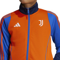 adidas Juventus Survêtement Full-Zip 2024-2025 Enfants Orange Bleu Foncé Bleu Blanc