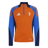 adidas Juventus Trainingstrui 1/4-Zip 2024-2025 Kids Oranje Blauw Wit