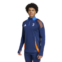 adidas Juventus Trainingspak 1/4-Zip 2024-2025 Donkerblauw Oranje Wit