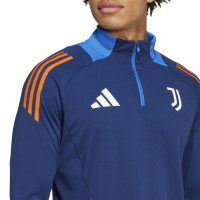 adidas Juventus Trainingspak 1/4-Zip 2024-2025 Donkerblauw Oranje Wit