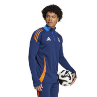 adidas Juventus Trainingspak 1/4-Zip 2024-2025 Donkerblauw Oranje Wit