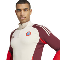 adidas Bayern München Trainingspak 1/4-Zip Europees 2024-2025 Wit Bordeauxrood Rood