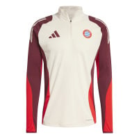 adidas Bayern Munich Haut d'Entraînement 1/4-Zip Europe 2024-2025 Blanc Bordeaux Rouge