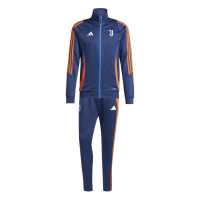 adidas Juventus Trainingspak Full-Zip 2024-2025 Donkerblauw Oranje Wit