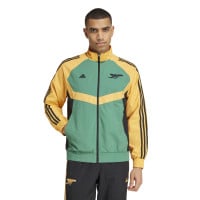 adidas Arsenal Culturewear Trainingspak Woven Full-Zip 2024-2025 Geel Zwart Groen