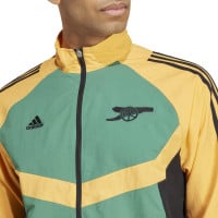 adidas Arsenal Culturewear Trainingsjack Woven 2024-2025 Geel Groen Zwart