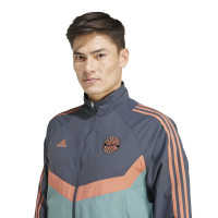 adidas Bayern München Culturewear Trainingsjack Woven 2024-2025 Grijs Oranje Groen