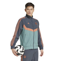 adidas Bayern München Culturewear Trainingsjack Woven 2024-2025 Grijs Oranje Groen