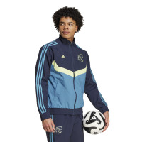 adidas Ajax Culturewear Trainingspak Woven Full-Zip 2024-2026 Blauw Lichtblauw Geel