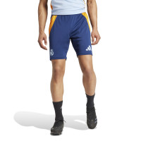 adidas Real Madrid Short d'Entraînement 2024-2025 Bleu Foncé Orange Bleu Clair