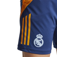 adidas Real Madrid Short d'Entraînement 2024-2025 Bleu Foncé Orange Bleu Clair