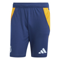 adidas Real Madrid Short d'Entraînement 2024-2025 Bleu Foncé Orange Bleu Clair