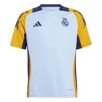 adidas Real Madrid Maillot d'Entraînement 2024-2025 Enfants Bleu Clair Orange Bleu Foncé