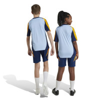 adidas Real Madrid Short d'Entraînement 2024-2025 Enfants Bleu Foncé Orange Bleu Clair