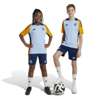 adidas Real Madrid Short d'Entraînement 2024-2025 Enfants Bleu Foncé Orange Bleu Clair