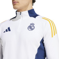 adidas Real Madrid Survêtement 1/4-Zip 2024-2025 Blanc Bleu Foncé