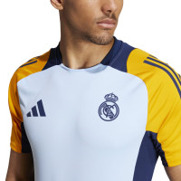 adidas Real Madrid Maillot d'Entraînement 2024-2025 Bleu Clair Orange Bleu Foncé