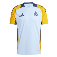 adidas Real Madrid Maillot d'Entraînement 2024-2025 Bleu Clair Orange Bleu Foncé