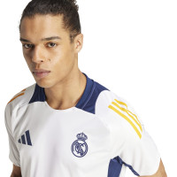 adidas Real Madrid Maillot d'Entraînement 2024-2025 Blanc Bleu Foncé