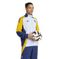 adidas Real Madrid Présentation Survêtement Full-Zip 2024-2025 Bleu Clair Bleu Foncé