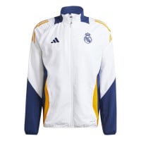 adidas Real Madrid Presentatie Trainingspak Full-Zip 2024-2025 Wit Donkerblauw