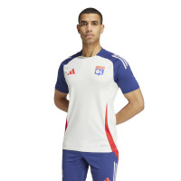 adidas Olympique Lyon Maillot d'Entraînement 2024-2025 Blanc Bleu Rouge